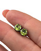kolczyki srebrne Barocco- peridoty w czerni srebra 3