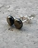 kolczyki wire wrapping Złota powłoka - kropki - sztyfty 2