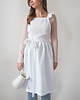 fartuchy kuchenne Lniany fartuszek retro PURE WHITE 1
