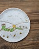 patery i talerze Ręcznie wykonany talerz ceramiczny Mały Książe 2