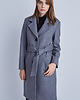 płaszcze damskie Szary klasyczny płaszcz polanka 2