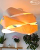 lampy wiszące Falowana wisząca lampa z drewna AURORA M 2