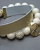 bransoletki z kamieni naturalnych Duo - Creme and gold 5