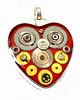 wisiory Wisior silver heart (Red) III 1