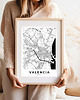 plakaty Plakat Walencja mapa 2