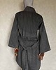 płaszcze damskie Kimono płaszcz wełna paski kwiaty filowane. 6