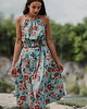 spódnice maxi Bawełniana spódnica w kwiaty, BLUE SUMMER, ZUZA 3