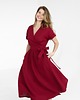 sukienki midi damskie Lniana Sukienka JASMINE RED WINE 6