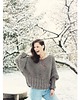 swetry damskie  Brązowy sweter handmade moher z wełną 1
