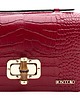 torby na ramię Torebka Skórzana - bordowa - uchwyt i pasek (6736) 1