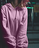 bluza z kapturem damska Bawełniana bluza z kapturem Pink Flow Hoodie UNISEX OVERSIZE 3