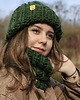 czapki damskie Komplet zimowy PERUVIAN WOOLY wełniana czapka i komin- 1