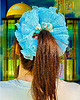 gumki do włosów Duża scrunchie z falbaną 3