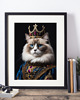 grafiki i ilustracje PLAKAT kot Ragdoll w stroju, portret królewski, prezent 2