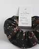 gumki do włosów Lniana gumka do włosów (scrunchie) ze wzorem w kwiaty 1