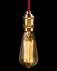 lampy wiszące Lampa Retro Loft Edison - Mosiądz Toczony - 2m 1