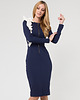 sukienki midi damskie  Sukienka granatowa YY100162_RAL5013_9016 3