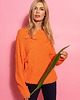 swetry damskie  Pomarańczowy sweter z bawełną 3