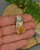 naszyjniki - inne Wisiorek Talizman surowy cytryn szpic wire wrapping 4
