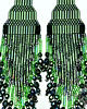 kolczyki szklane Arbara, zielone "indiańskie" kolczyki, beading 5