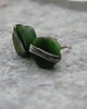kolczyki wire wrapping (zam ) diopsyd - surowe kamienie - sztyfciki 1
