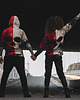 bluza z kapturem damska Damska Bluza z kapturem White Red Skull 3