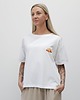 t-shirt damskie Bawełniana koszulka o luźnym kroju - Croissant white 1