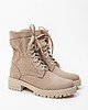 botki damskie BOTKI WORKERY - SKÓRA NATURALNA - MODEL 421 - KOLOR LATTE 1