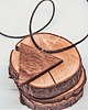 chokery Naszyjnik choker drewniany trójąt 2