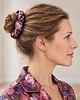 gumki do włosów Scrunchie jedwabna gumka do włosów, bordowe kwiaty 2