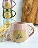 kubki Kubek ceramiczny dla joginki beczułka 320 ml - Joga różowy 4