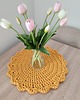 podkładki do kuchni Podkładka okrągła ze sznurka szydełkowa 42cm 6