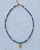 naszyjniki - inne Naszyjnik lapis lazuli z zawieszką palmą 1