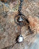 wisiory Mały metalowy wisiorek z motywem grzyba muchomora z perłą w stylu hippie boho 4