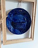 Ozdoby na ścianę Ceramiczna dekoracja ścienna kobaltowa 2