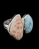 pierścionki srebrne Pierścionek pastelove- larimar i thomsonit 2