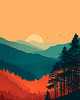 plakaty Plakat - Wieczór w Tatrach 1