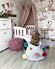 pufy do siedzenia Pufa różowa bawełniana okrągła handmade 4