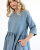 sukienki mini damskie Lniana Sukienka DAISY DUSTY BLUE 4