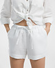 szorty damskie Lniane spodenki BLOOM pure white 4