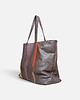 torby na ramię Shoper bag brązowa torba z karmelem i śliwką 3