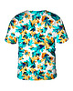 t-shirty męskie Męski T-shirt DR.CROW  Cyan Leaves 1