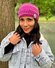 czapki damskie Opaska handmade Luks Malina WEŁNA 15% 2