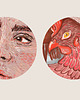 grafiki i ilustracje Woman with a hen 4