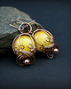 kolczyki wire wrapping Kolczyki z agatem 3