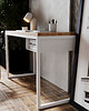 biurka Biurko industrialne loft stal drewno Fiemme białe 120cm x 50cm dąb 1