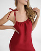 sukienki midi damskie Lniana Sukienka FLORA MIDI red wine 3