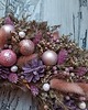 wianki Świąteczny wieniec na drzwi, #S6, odcienie fioletu, 45 cm 4