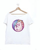 t-shirt damskie Jednorożec kulka biały Oversize 1