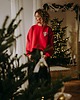 bluza bez kaptura damska Bluza oversize Santa Teddy dla mamy i taty 5